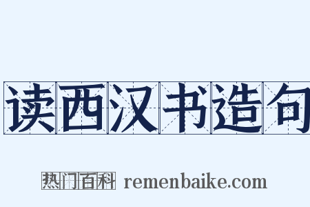 读西汉书造句是什么意思的图片